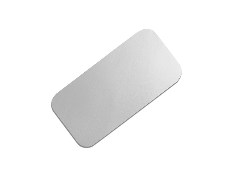 No. 6a Rectangular Takeaway Lids x 500 for compatible foil food trays, providing a practical way to cover takeaway meals for collection and transport.
