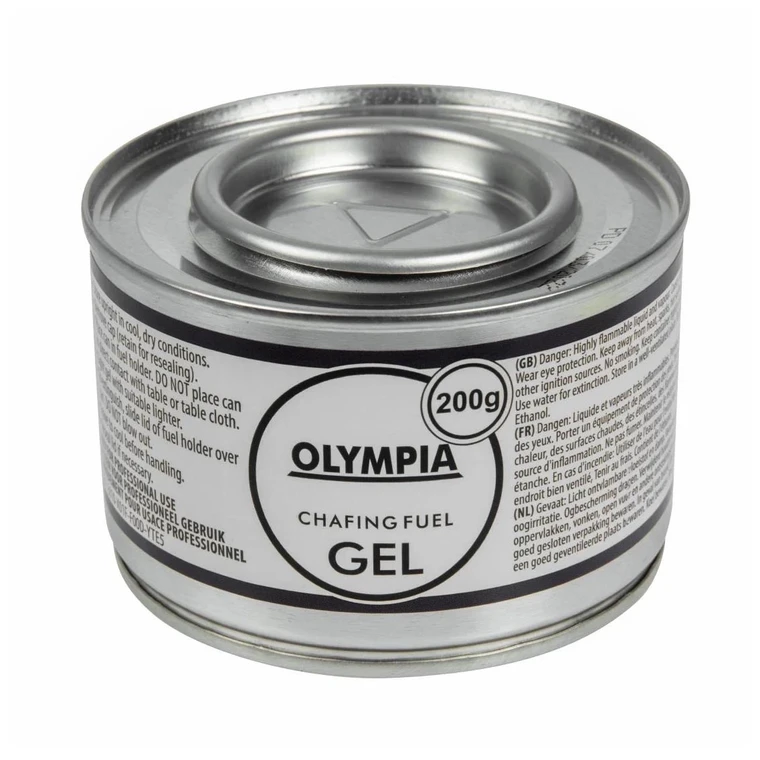 Olympia Gel Chafing Fuel 2 Hour provides reliable portable heat for compatible chafing dishes, buffets, catered events and food service.