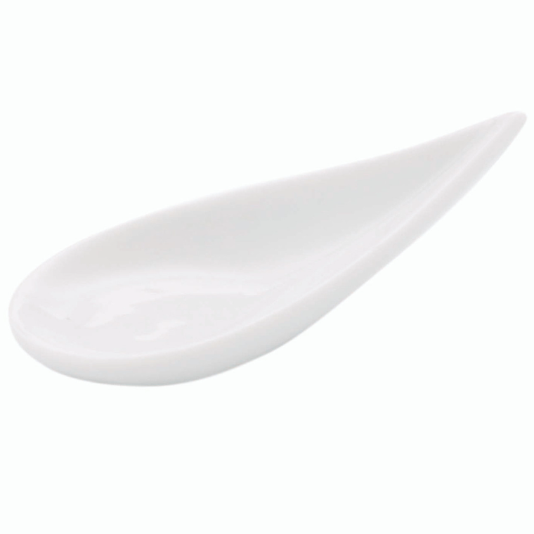 Pordamsa Gota Tasting Spoon 9cm is a glossy porcelain serving spoon for amuse-bouches, canapés and tasting menus. Oven, freezer and dishwasher safe.