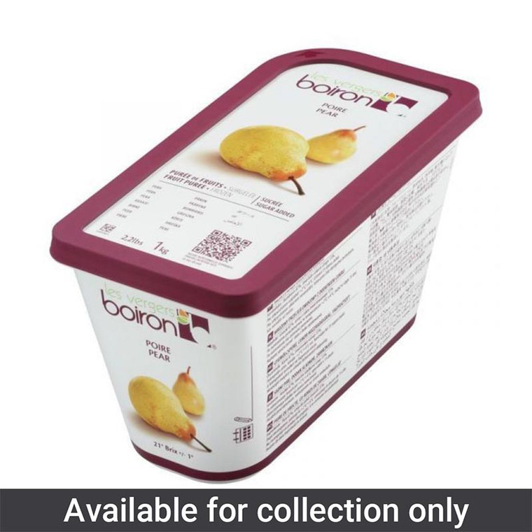 Boiron Frozen Pear Puree 1kg delivers smooth, consistent pear flavour for patisserie, sorbets, desserts, cocktails, coulis and creative drinks.