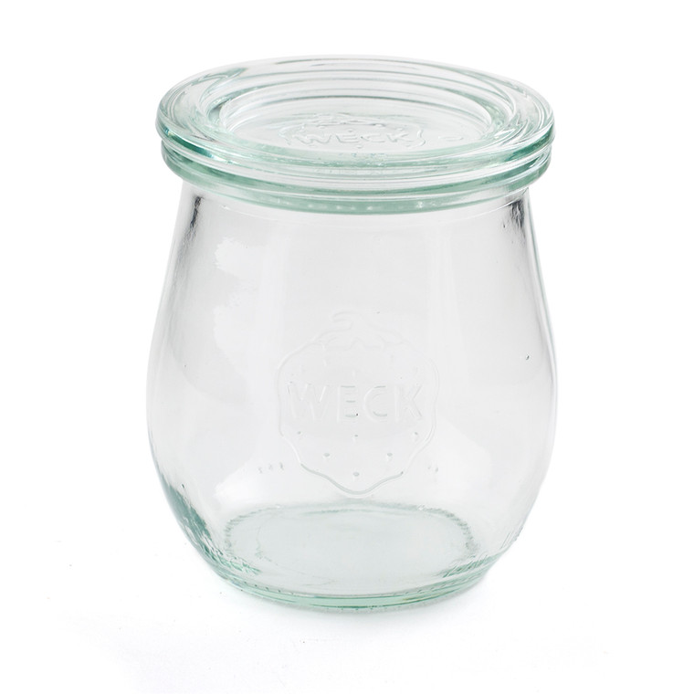 Glass Yoghurt Pot with Lid 220ml for storing yoghurt, dips or desserts.