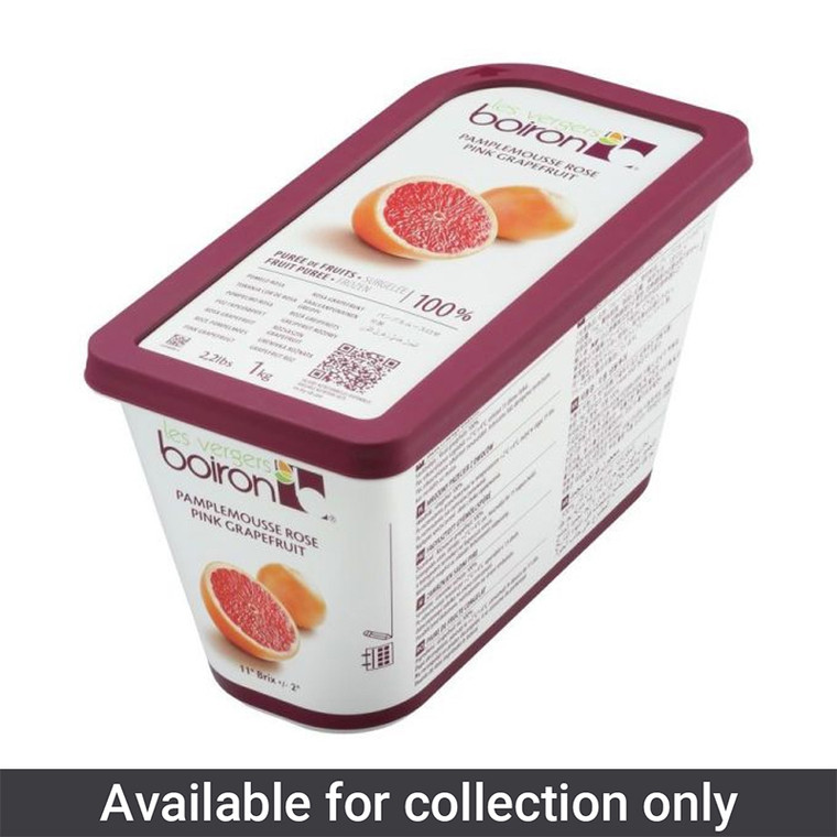Boiron Frozen Pink Grapefruit Puree 1kg delivers bright, bittersweet citrus flavour for cocktails, sorbets, desserts, pâtisserie, sauces and more.