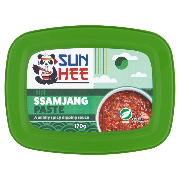 Sun Hee Ssamjang Paste 170g delivers authentic Korean flavour with rich umami and mild spice. Perfect for barbecue, wraps, marinades, and sauces. Sun Hee Ssamjang Paste 170g delivers authentic Korean flavour with rich umami and mild spice. Perfect for barbecue, wraps, marinades, and sauces.