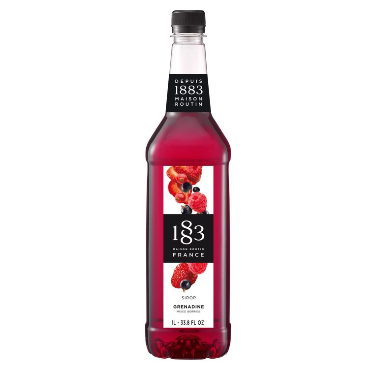 1883 Maison Routin Grenadine Syrup 1L adds fruity sweetness and vibrant colour to cocktails, mocktails and summer drinks.