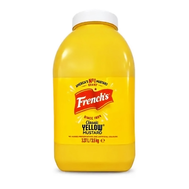 French’s Classic Yellow Mustard 3.37L is a smooth, classic American style mustard for burgers, hot dogs, dressings and sauces in a bulk pack.