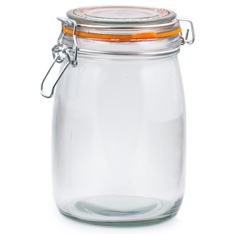 Store homemade jams, chutneys, and dry goods with the Home Made Glass 1 Litre Preserving Jar. Airtight, dishwasher safe, and ideal for kitchen storage.