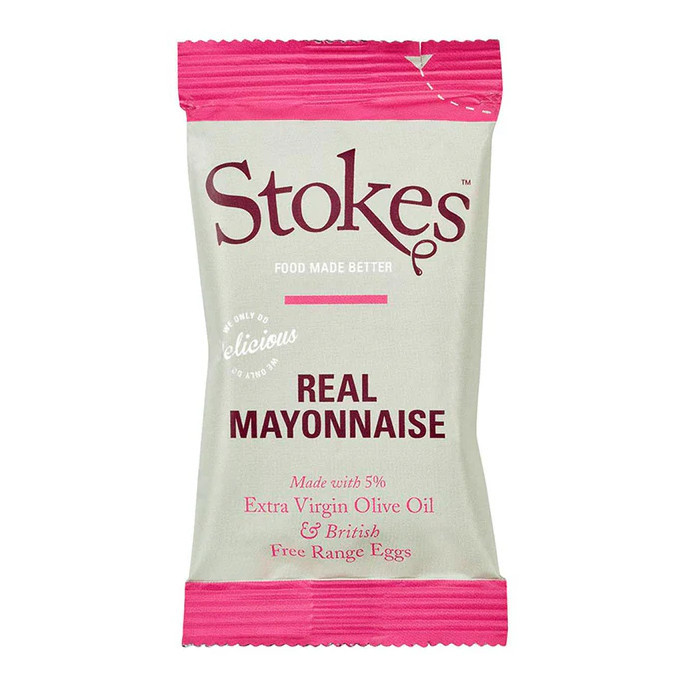 Stokes Real Mayonnaise Sachets 80 x 32g offer creamy classic mayo in handy single portions, ideal for sandwiches, dips and lunchboxes.