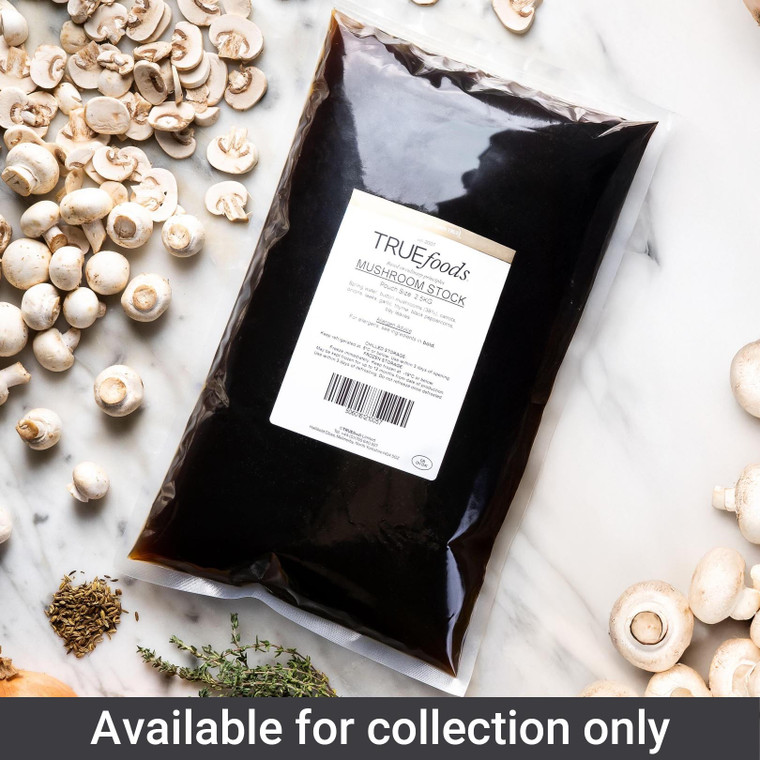 Truefoods Mushroom Stock 2.5kg is a rich, savoury stock with deep mushroom umami, ideal for soups, risottos, sauces, and everyday cooking.