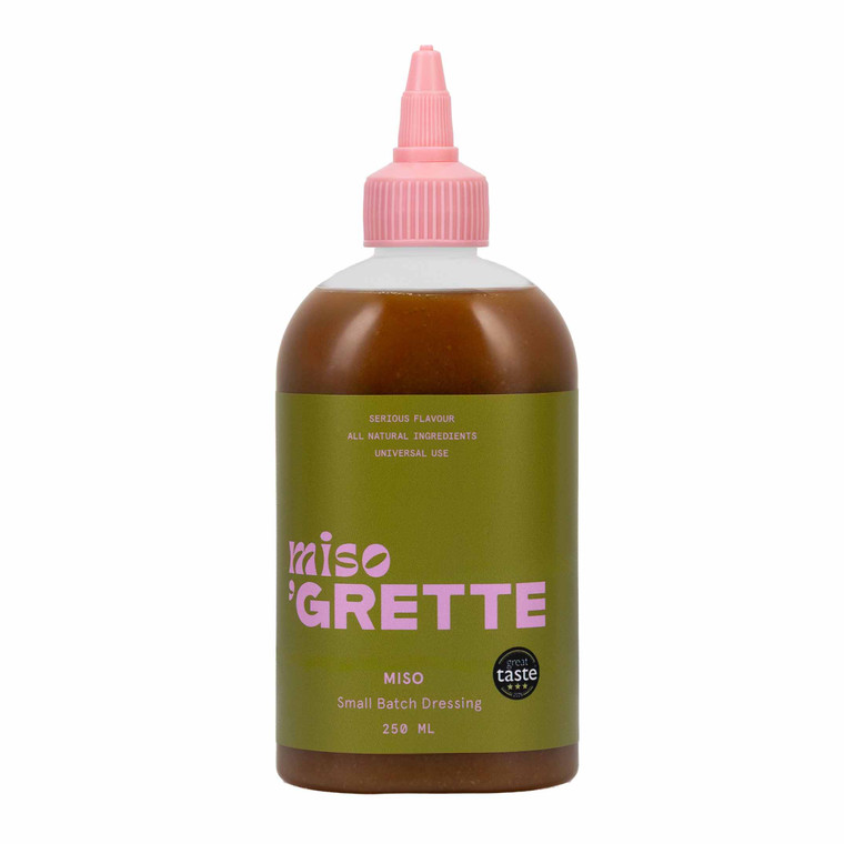 Shop Miso’grette Vinaigrette Dressing 250ml at i4C. A miso, honey and sesame dressing, perfect for salads, marinades and adding umami depth.