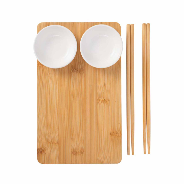 Buy the KitchenCraft World of Flavours 5pc Sushi Serving Set for Two online at i4C. Bamboo serving plate, dipping bowls and chopsticks included.