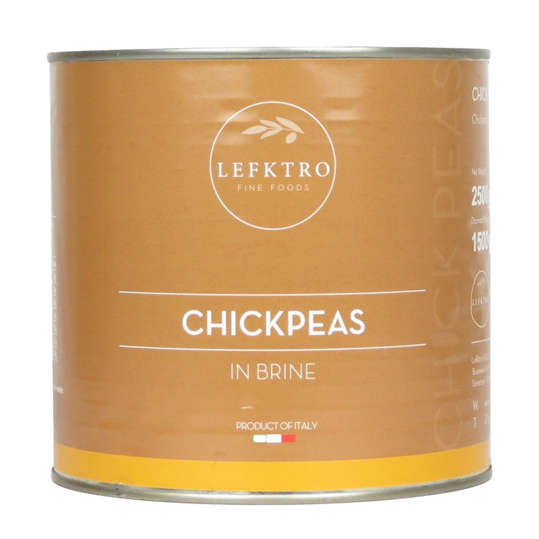 Lefktro Chickpeas 2.5kg with a creamy texture and nutty flavour. Perfect for hummus, stews, salads and roasting. Ready to use and ideal for bulk cooking.