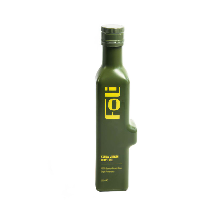 Buy FOLI Premium Extra Virgin Olive Oil 250ml, a Spanish Picuda olive oil with fresh herbal notes, silky texture and naturally rich polyphenols.