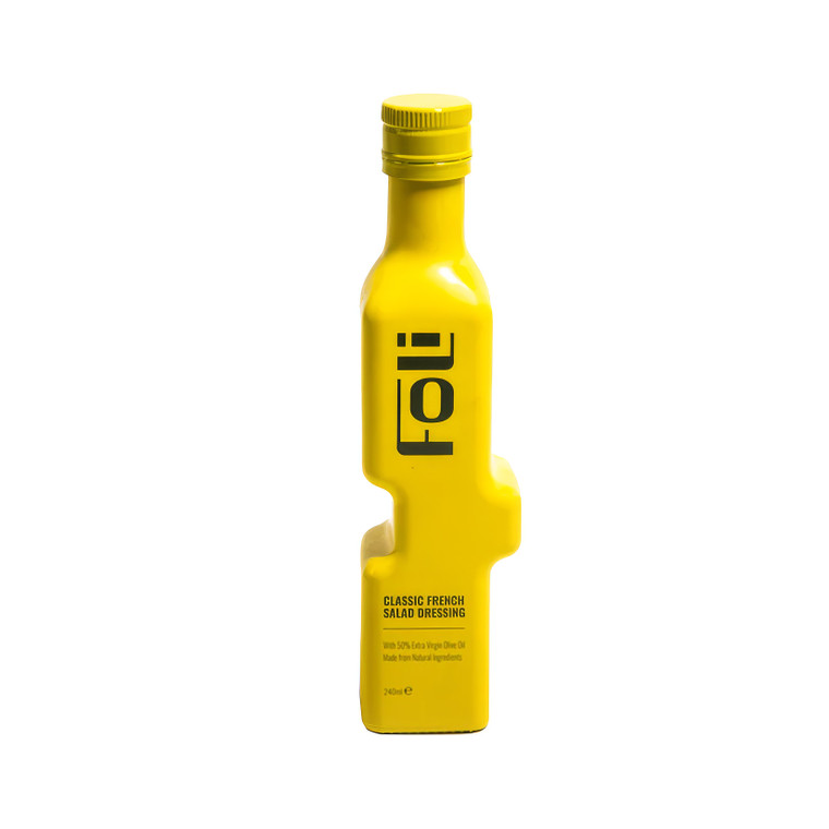 Buy FOLI Premium French Salad Dressing 240ml, made with Spanish extra virgin olive oil, balsamic vinegar and Dijon mustard for a smooth, balanced finish.