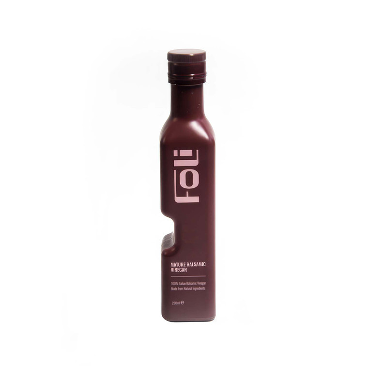 Buy FOLI Premium Mature Balsamic Vinegar 230ml, an authentic balsamic from Modena with naturally aged sweetness and a smooth, balanced finish.
