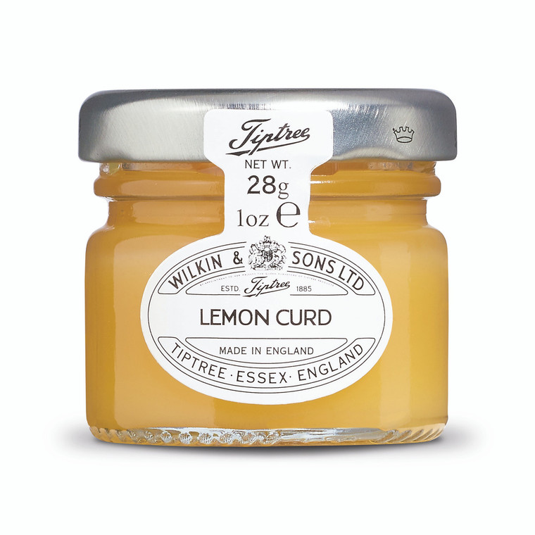 Tiptree Lemon Curd Mini Jar 28g x 72. Smooth, zesty curd in convenient mini jars, ideal for hotels, catering, hampers and individual breakfast servings.