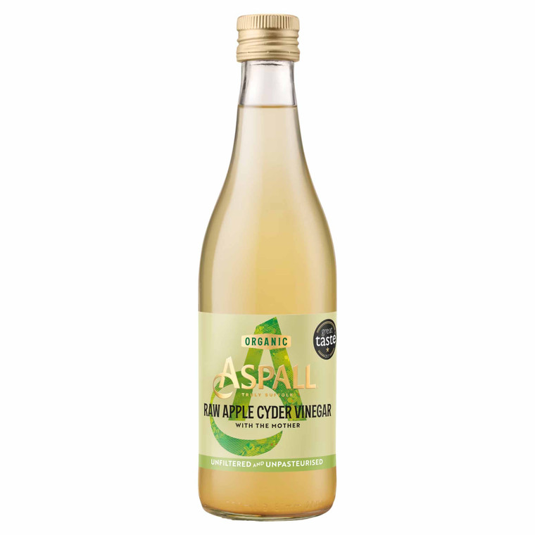 Buy Aspall Organic Raw Apple Cyder Vinegar 500ml online. Organic, raw apple cider vinegar with the mother for drinks, dressings and cooking.