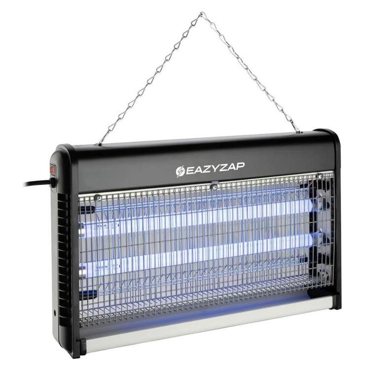 Eazyzap Energy Efficient LED Fly Killer offers up to 50m² coverage, long-life LED bulbs and lower energy use for effective commercial fly control.