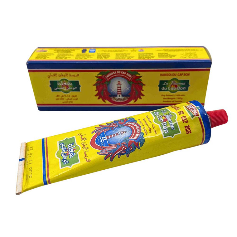 Buy La Flamme du Cap Bon Harissa Paste 140g at i4C. Authentic Tunisian chilli paste with garlic and spices, ideal for marinades, stews and couscous.