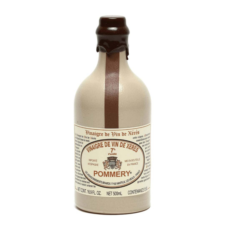 Buy Pommery Sherry Vinegar 500ml at i4C. Oak barrel-aged Vinaigre de Xérès with rich, nutty flavour, ideal for dressings, marinades and sauces.