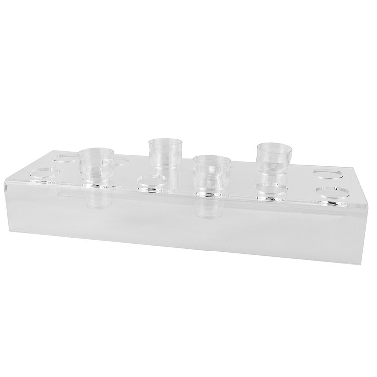 12 Hole Acrylic Display Stand for serving cones, canapés, or drinks. Clear, durable design ideal for events, buffets, and restaurant service.