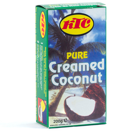 KTC Pure Creamed Coconut Block - 200g Block For Making Coconut Milk & Cream