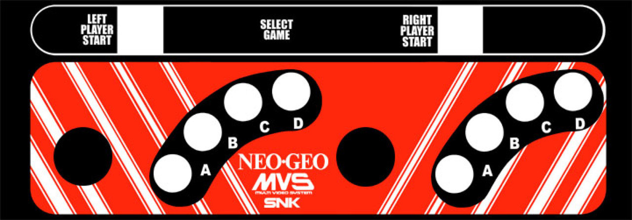 NEO GEO MVS MINI Control Panel Overlay - Arcadeoverlays