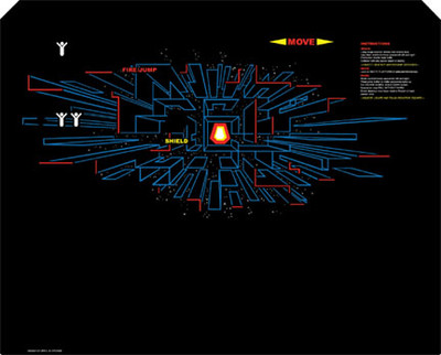 Major Havoc Control Panel Overlay Tempest cab