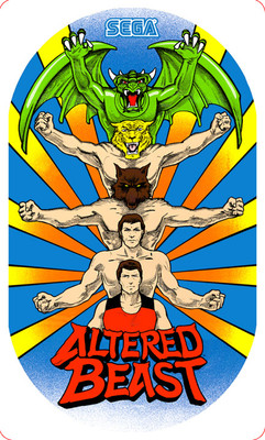 Altered Beast Video Arcade Side Art