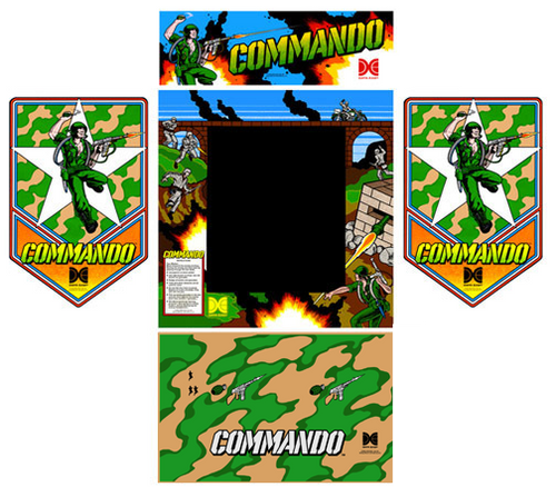 Commando Data East 5 piece graphic restore kit