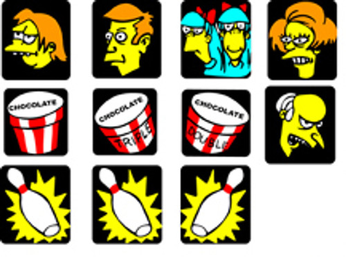 Simpsons Pinball drop target sticker set
