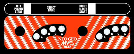 NEO GEO MVS Old Style Control Panel Overlay - Arcadeoverlays