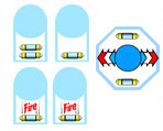 Arkanoid control panel sticker set