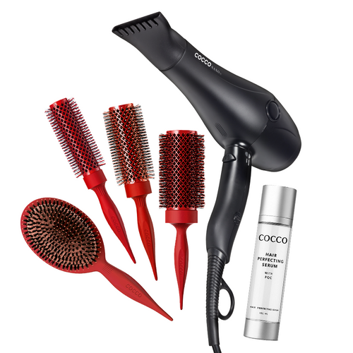 Lite Pro Hair Dryer - Aura Brush Set - Anti-Frizz Serum 100 ml