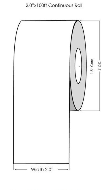 Epson TM-C3500 2" x 100 ft High Gloss Tag Roll (818005)