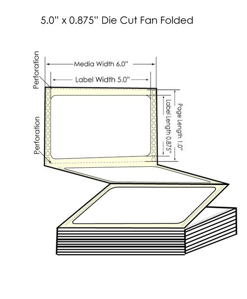 Epson GP-C831 5" x 0.875" Chemical Labels 7200/Carton (805021)