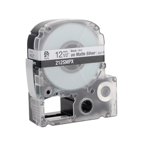 Epson 212SMPX 1/2" Silver Matte Polyester Label PX Tape