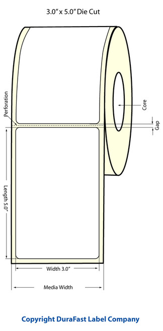 Primera LX810 3"x5"  Matte Polypropylene BOPP Labels 933002