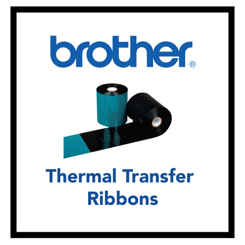 Brother BWS1C600083 | 3.27" x 1968 ft (83mm x 600m) Black Wax Ribbons - 12Rolls/Ctn
