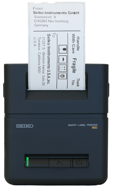 Seiko SLP850 2-inch-300 DPI Barcode Label Printer with USB/Bluetooth | SLP850-BK0C11-03 | For Die-Cut and Liner-Less Labels