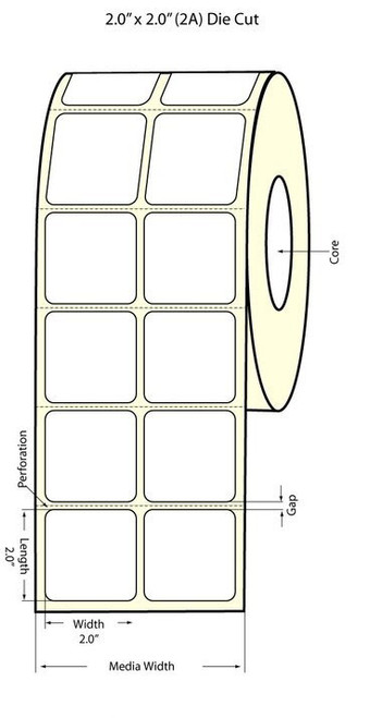 Epson TM-C3400 2" x 2" Chemical Labels | Epson Media |Epson Labels | 815012