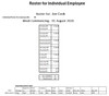 Individual Employee Roster