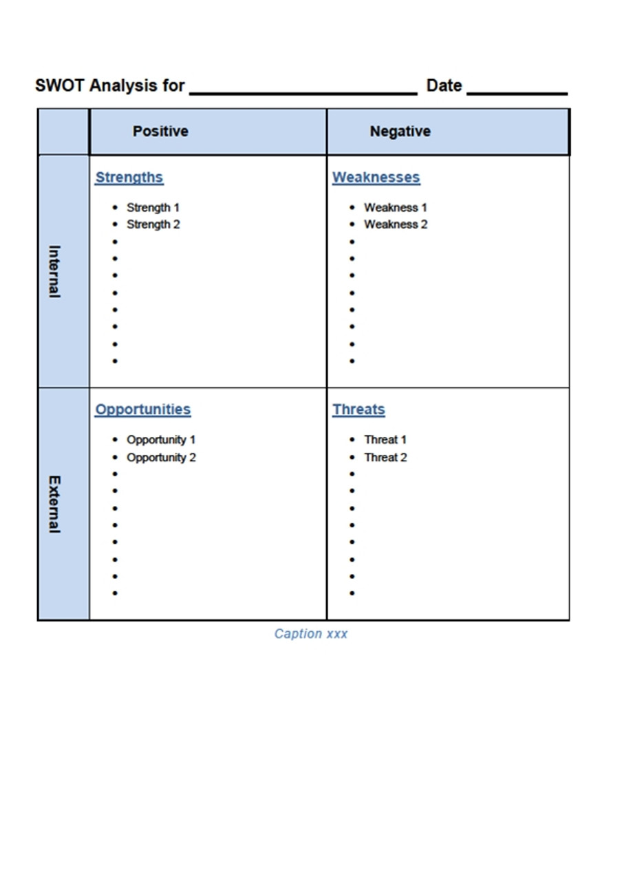 strategic planning templates swot bcg ge mckinsey for swot analysis template for word