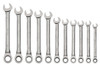Williams 3/8-1 Williams Polished Chrome Combination Ratcheting Wrench Set 11 Pcs in Pouch - JHWWS-1121NRC