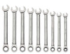 6-14MM Williams Polished Chrome Combination Ratcheting Wrench 9 Pcs in Pouch - JHMWS1123NRC Pro Torque Tools