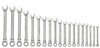 6-24MM Williams Polished Chrome Combination Ratcheting Wrench 19 Pcs in Pouch - JHMWS1125NRC Pro Torque Tools