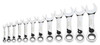8-19MM Williams Polished Chrome Reversible Stubby Ratcheting Combination Wrench Set 12 Pcs in Plastic Tray - JHWMWS-12RCS Pro Torque Tools