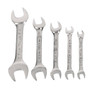 Williams 3/16x7/32-1/2x9/16 Williams Satin Chrome Short Double Head Open End Wrench Set 5 Pcs in Pouch - JHWWS-1605
