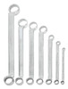 Williams 1/4x5/16-15/16x1 Williams Satin Chrome Double Head 60° Offset Box End Wrench Set 7 Pcs in Pouch - JHWWS-8707