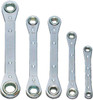 Williams 7x8 - 15x17MM Williams Polished Chrome Ratcheting Box Wrench Set 5 Pcs in Pouch 6 and 12 PT - JHWMWS-30