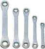 7x8 - 15x17MM Williams Polished Chrome Ratcheting Box Wrench Set 5 Pcs in Pouch 6 & 12 PT - JHWMWS-30 Pro Torque Tools